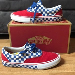 Vans era pro red and blue